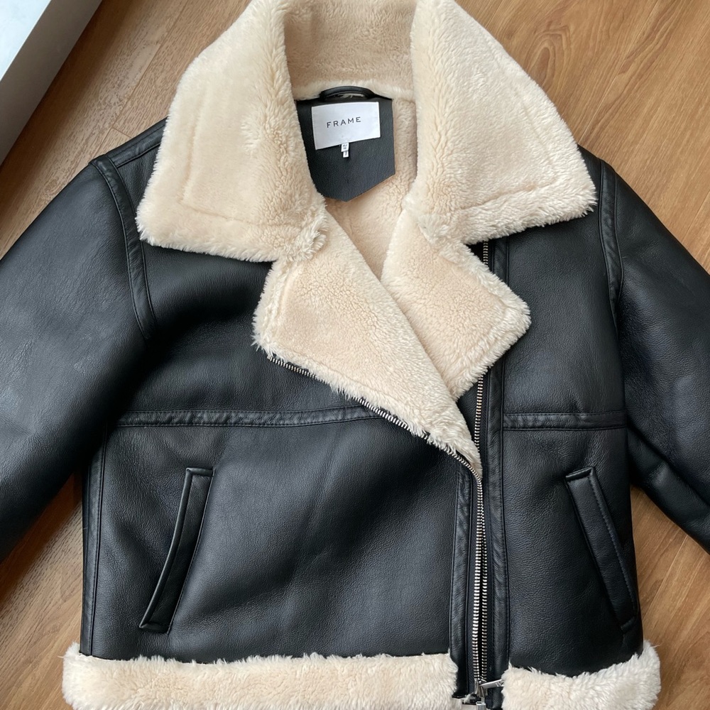 FRAME Faux Shearling Coat XL - like new